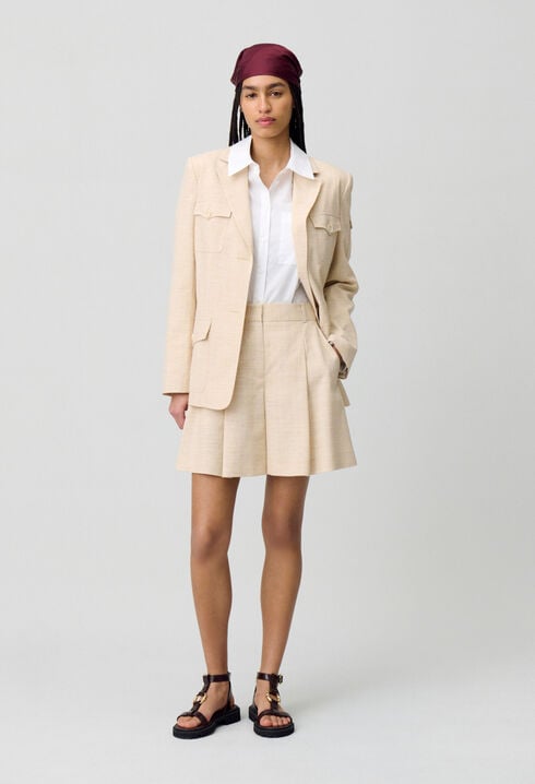 Plissierte Shorts