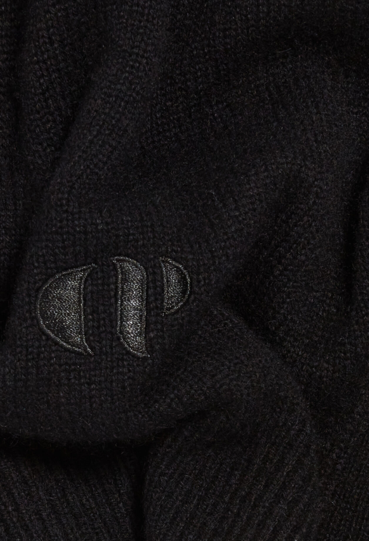 Pullover aus Kaschmir schwarz Stehkragen