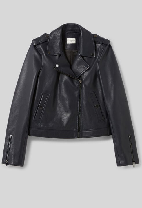 Jacke aus genarbtem Leder 
