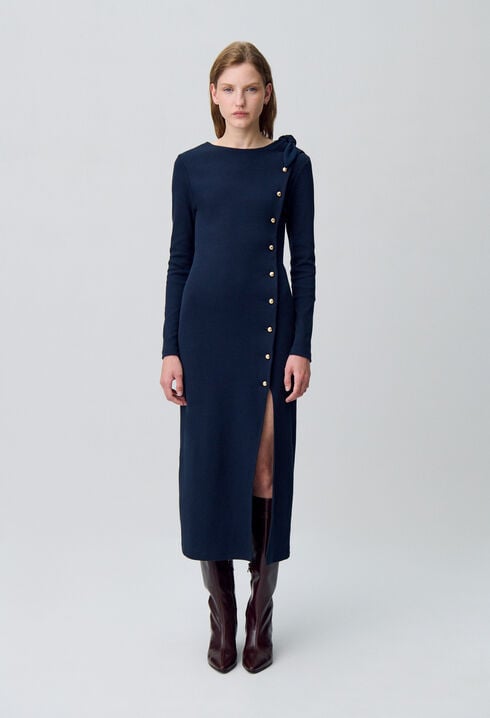 Langes Strickkleid