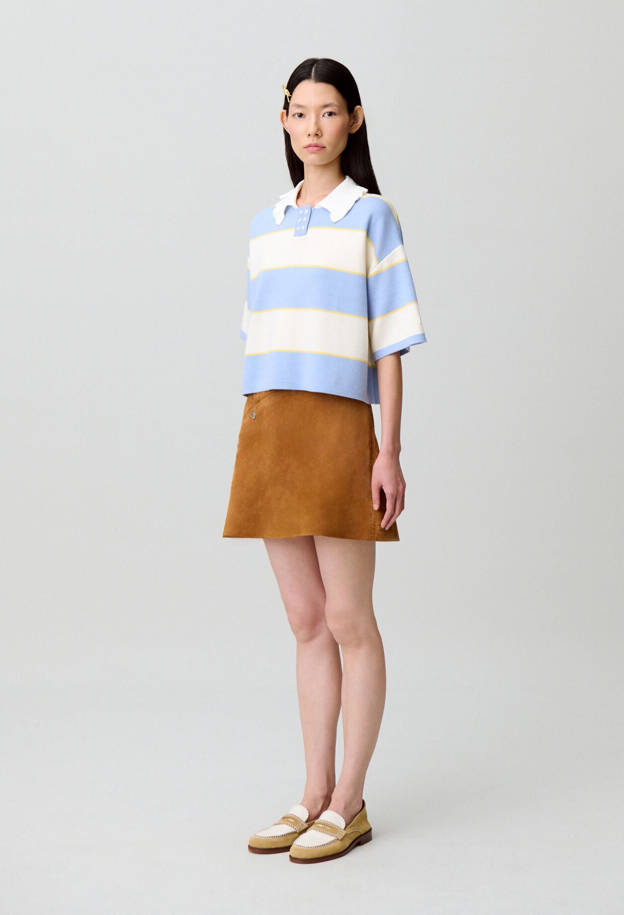 Gestreiftes Strickpolo