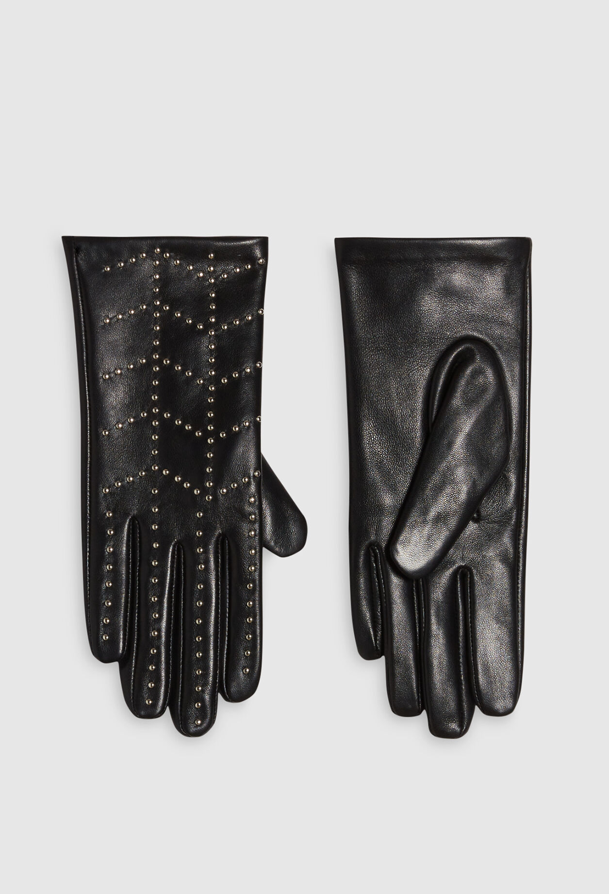 Lederhandschuhe mit Nieten verziert