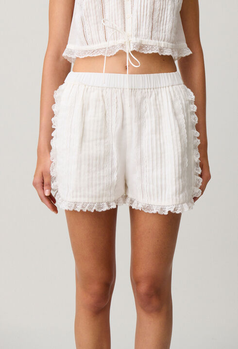 Kurze Spitzen-Shorts