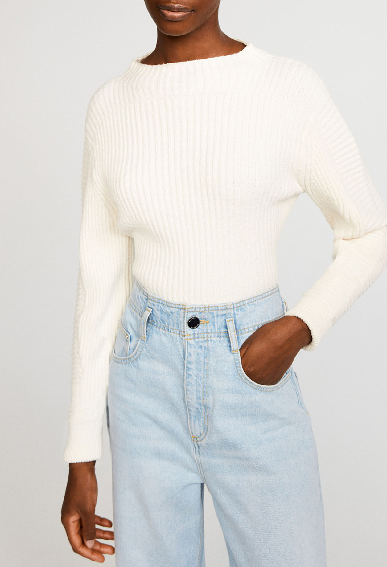 Pullover mit Stehkragen