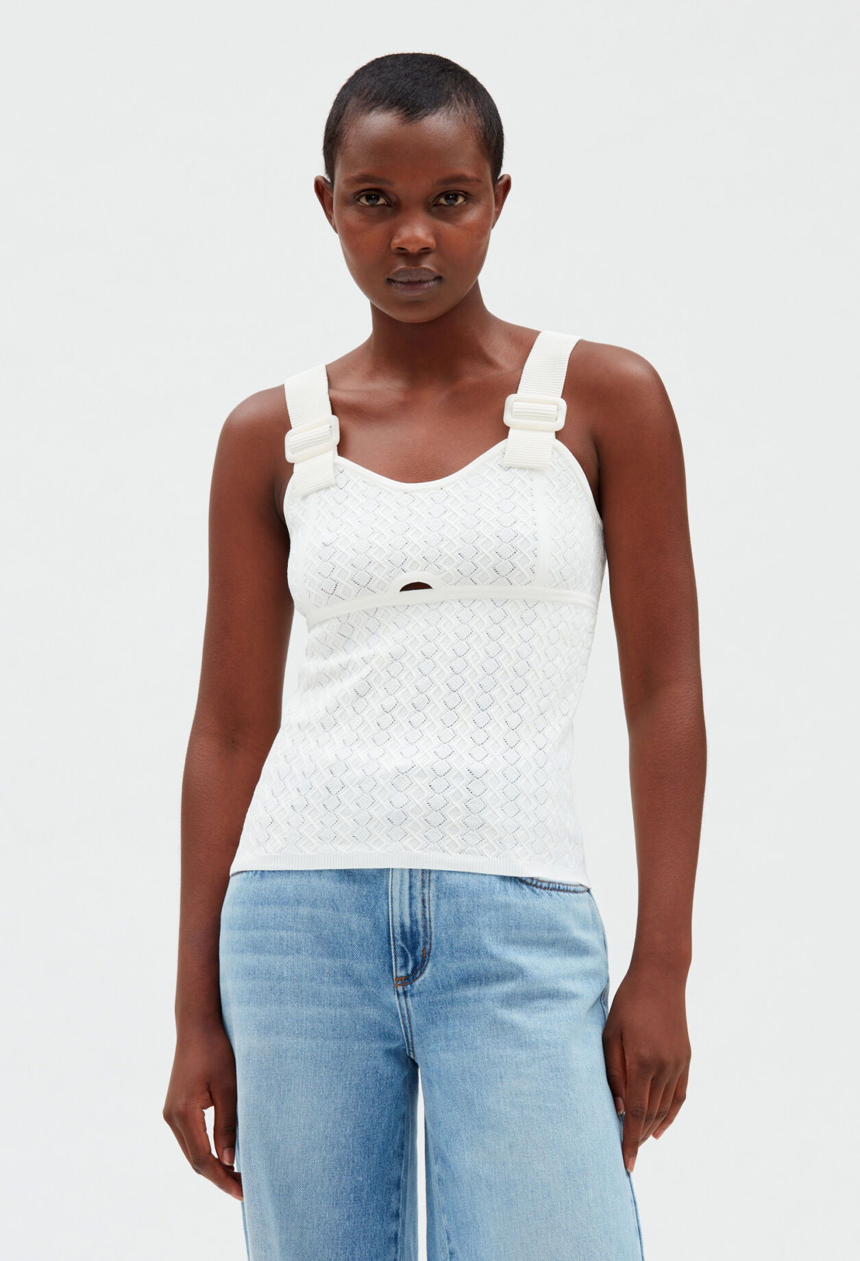 Tanktop aus Strick, ecru