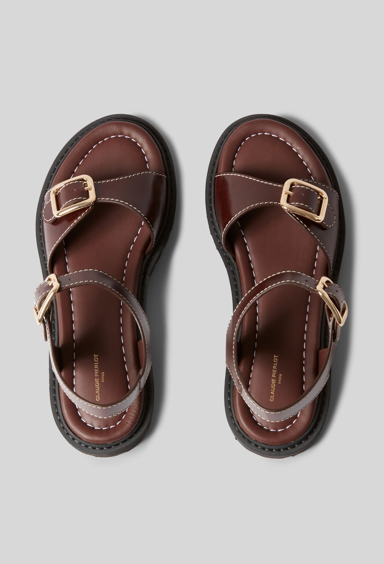 Leder-Sandalen mit Schnallen