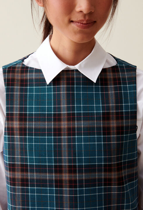 &Auml;rmelloses Kleid mit Karomuster