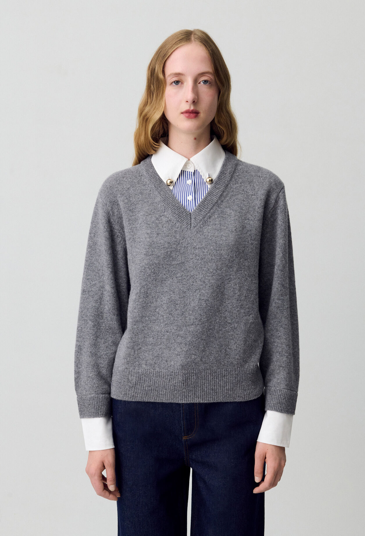 Pullover mit V-Ausschnitt