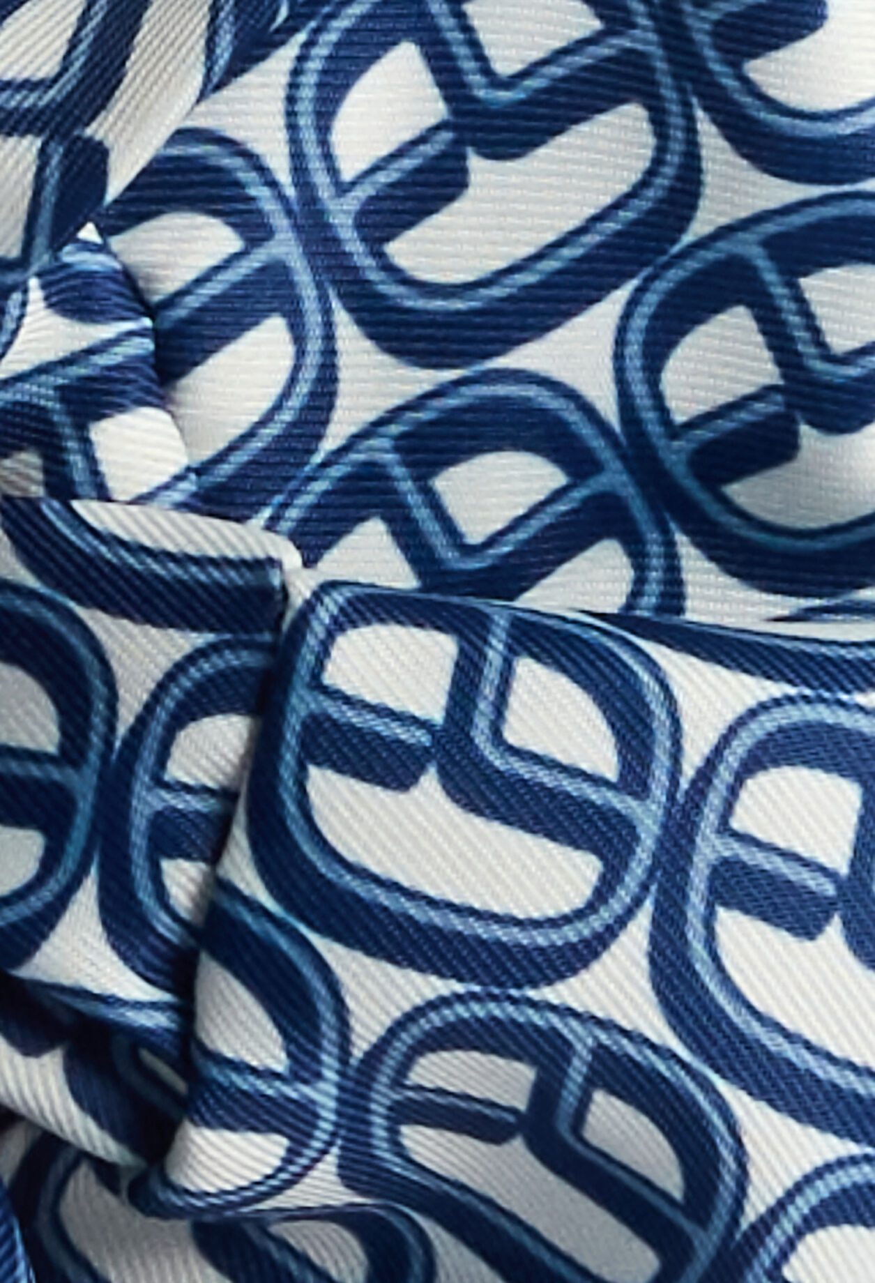 Monogramm-Stoffhaargummi, blau