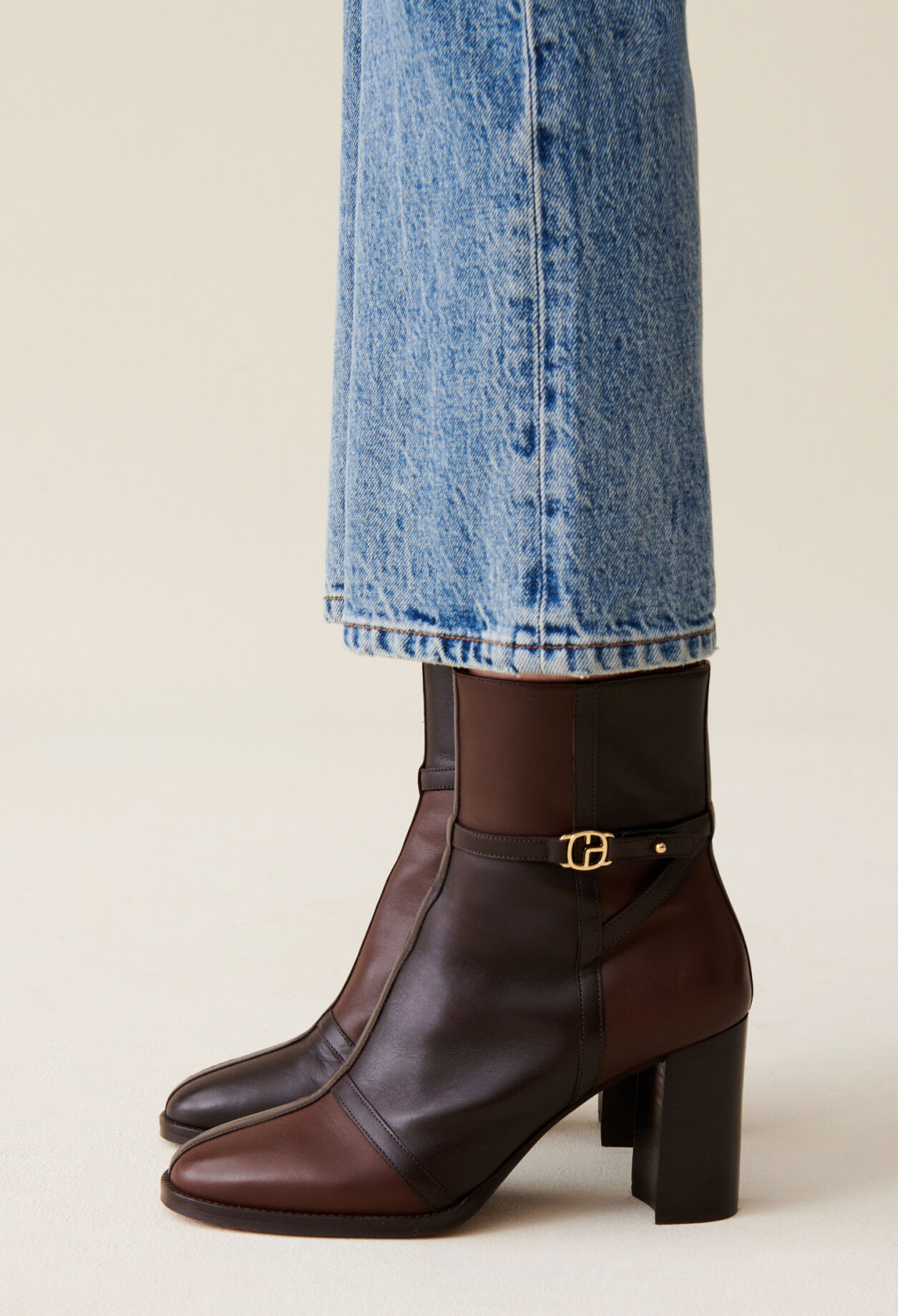 Patchwork-Lacklederstiefel
