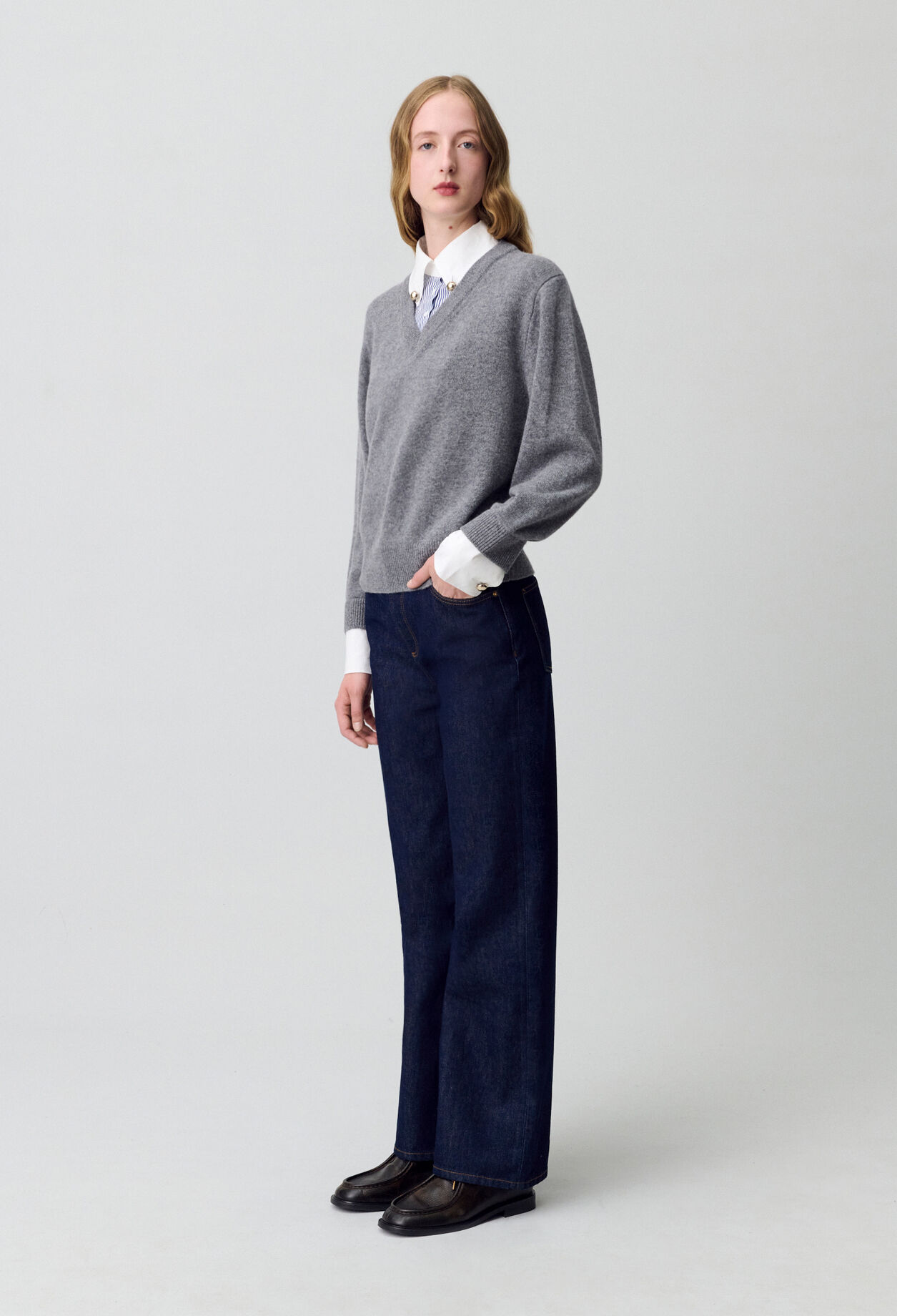 Pullover mit V-Ausschnitt