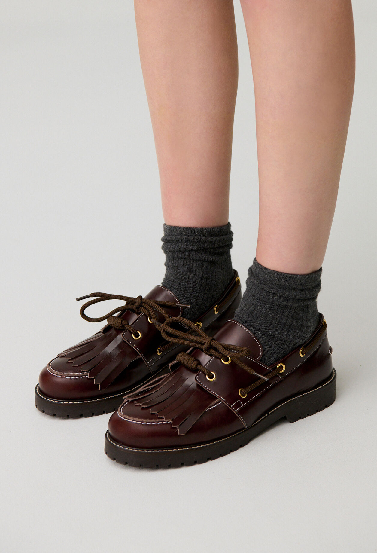 Bootsschuhe aus Leder