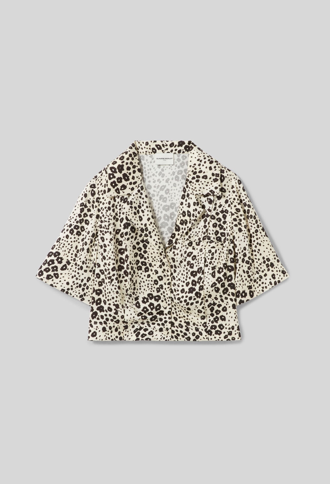 Satinhemd mit Animalprint