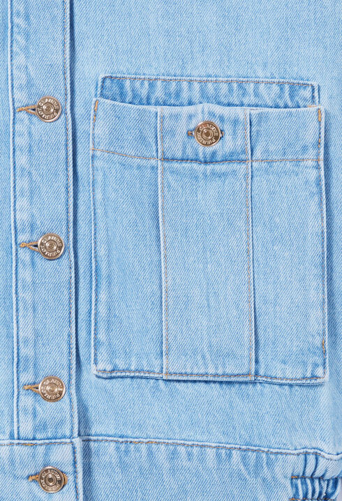 Jeansjacke mit großem Kragen