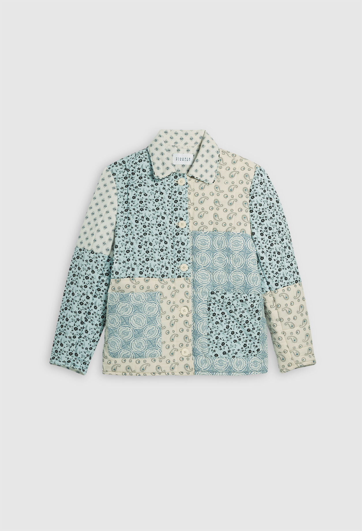 Molton-Blouson mit Muster