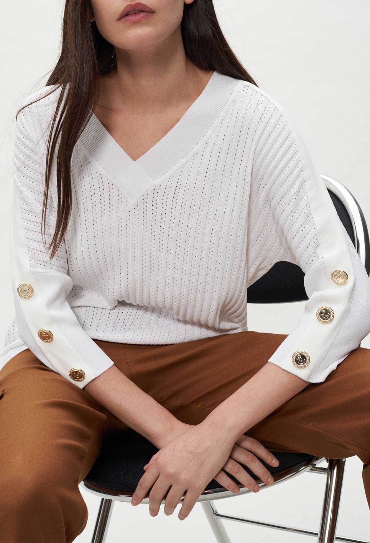 Pullover mit halblangen Ärmeln