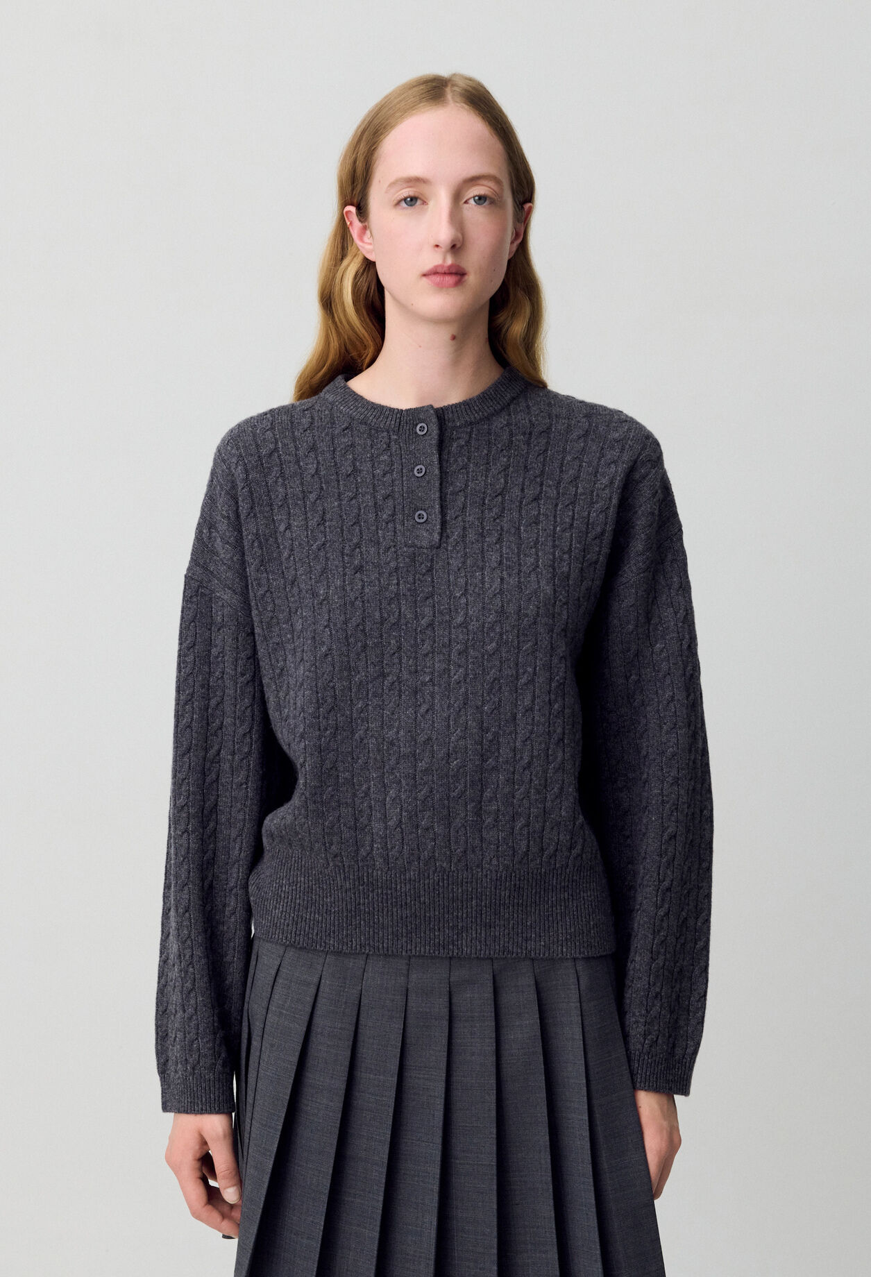 Pullover mit Bubikragen
