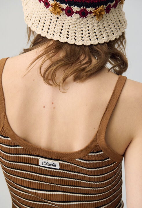 Gestreiftes Top aus feinem Strick