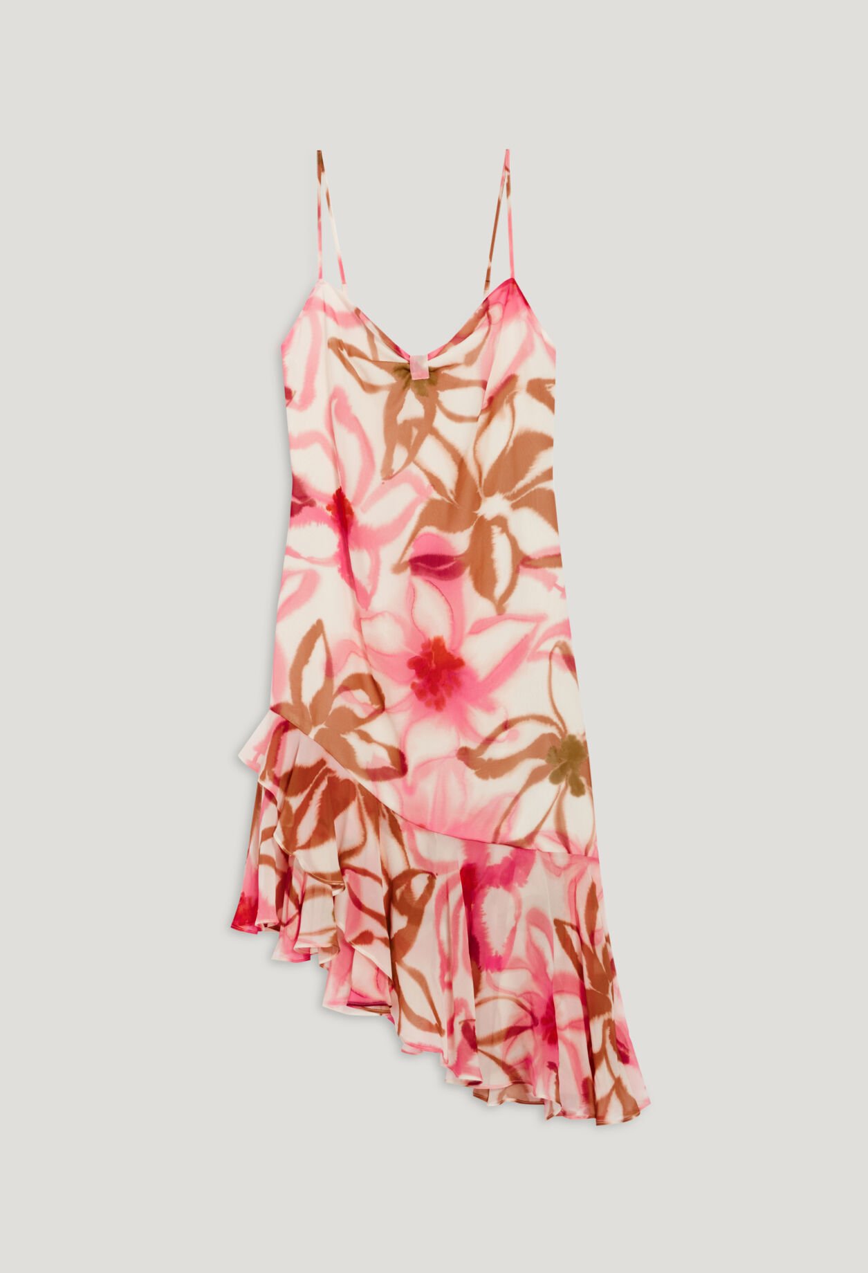 Midikleid aus Seide mit Printmuster