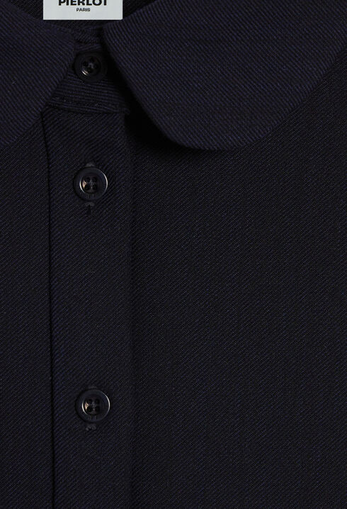 Abnehmbarer, marineblauer Strickkragen