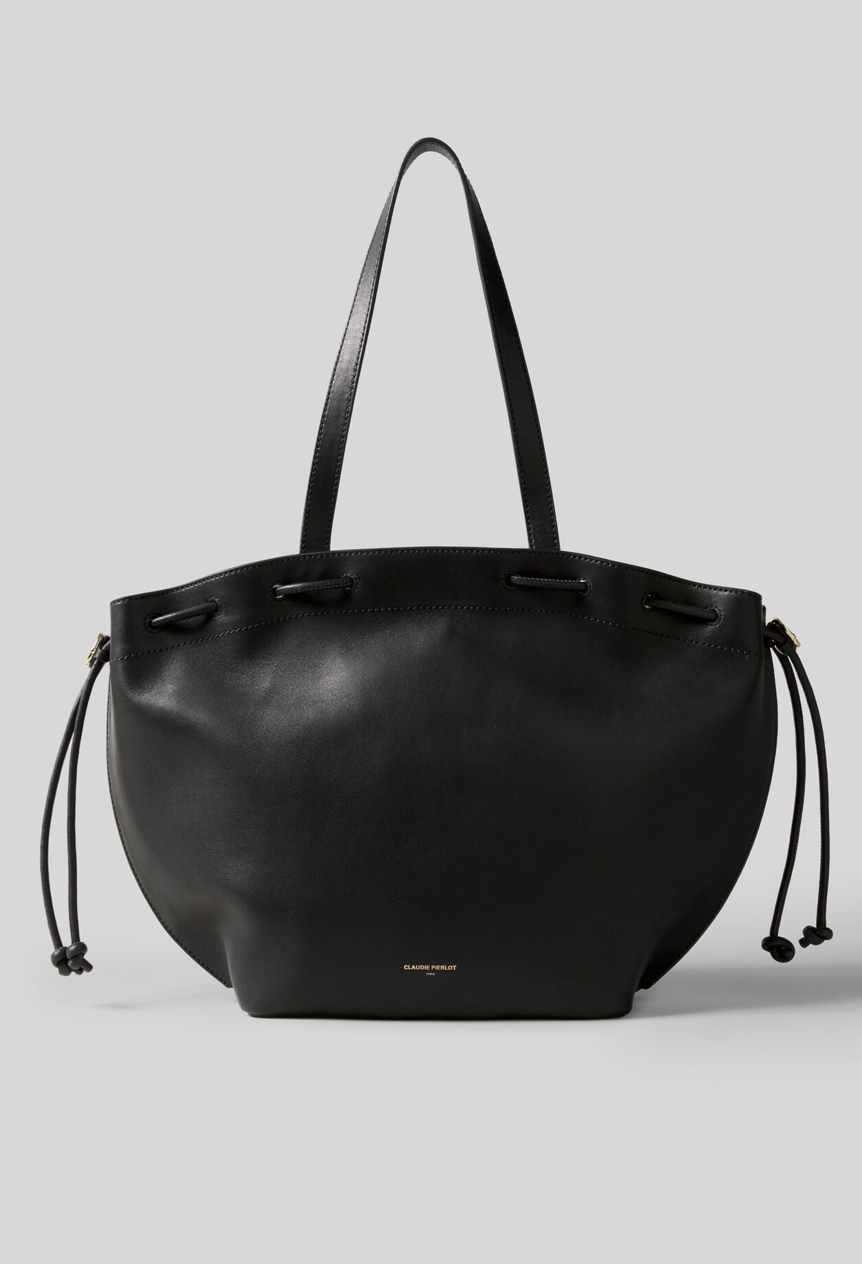 Glattleder-Shopper Goldlogo