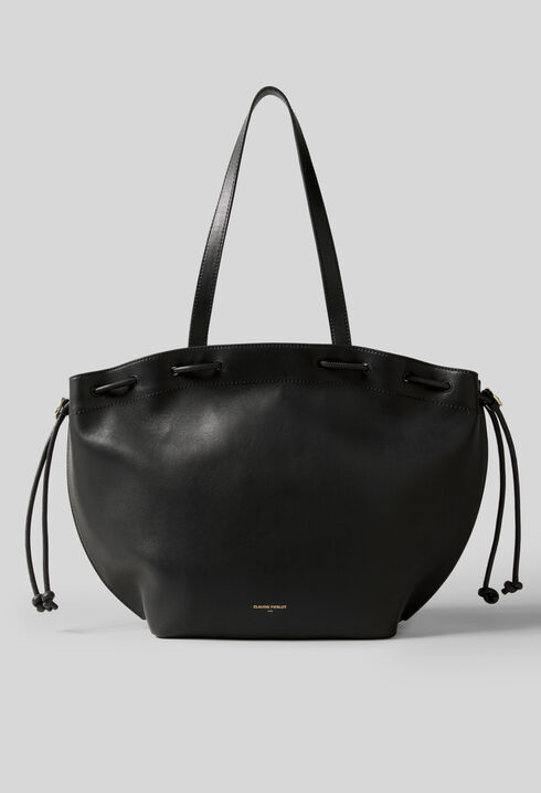 Glattleder-Shopper Goldlogo