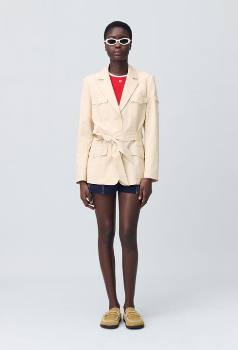 Gürtel-Safari-Jacke