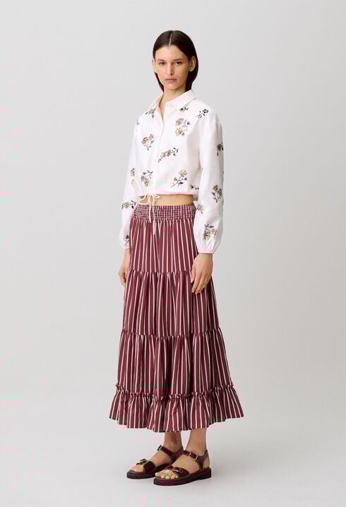 Hemd mit Blumen und Pailletten