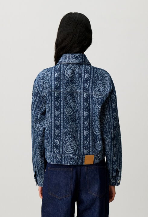 Bedruckte Jeansjacke