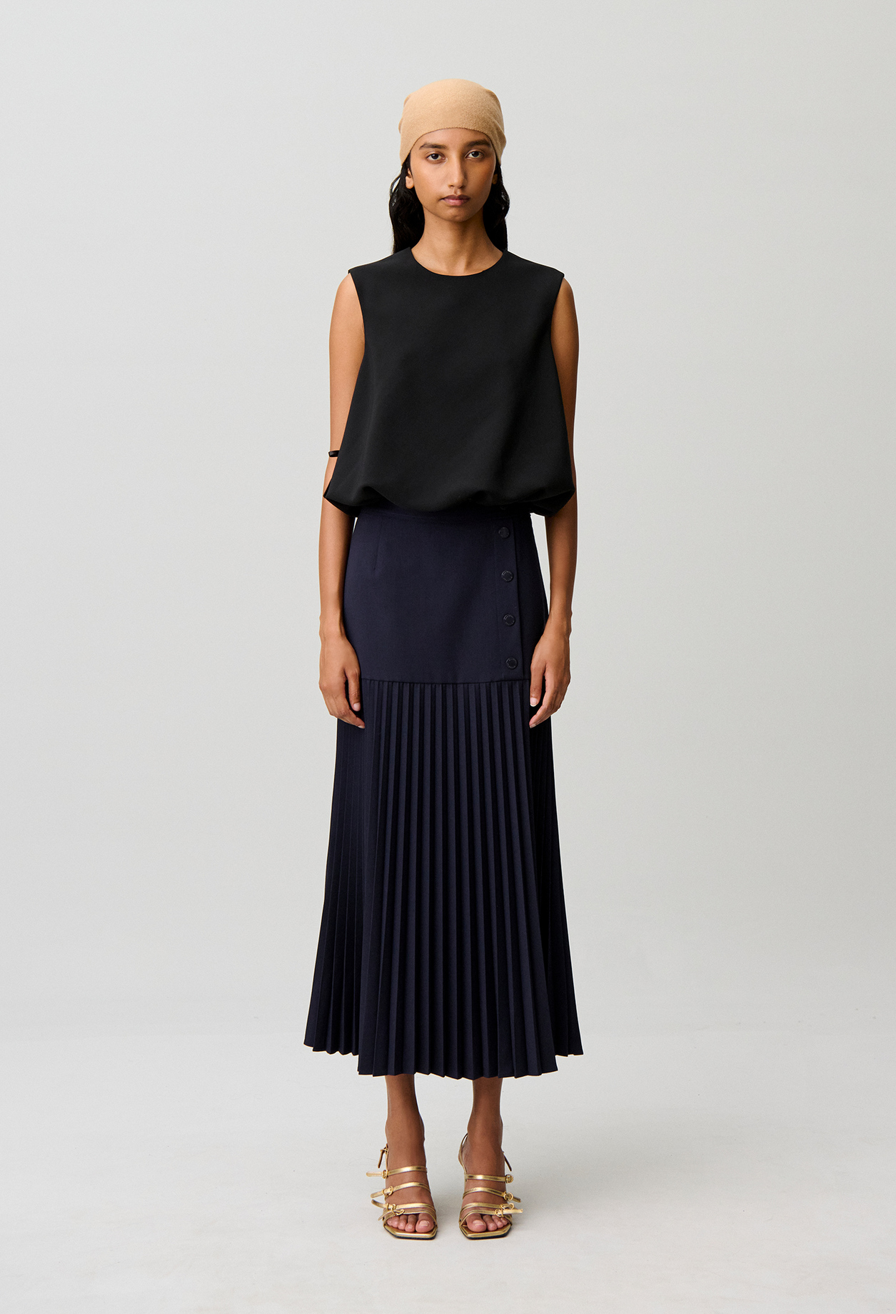 Langer Rock mit hoher Taille Damen - Marineblaue - Claudie Pierlot