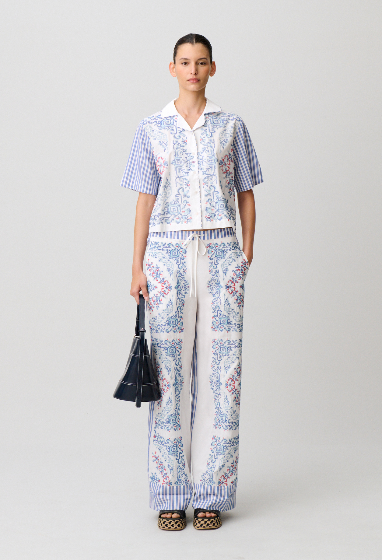 Gestreiftes Baumwollhemd Damen - Mehrfarbig - Claudie Pierlot