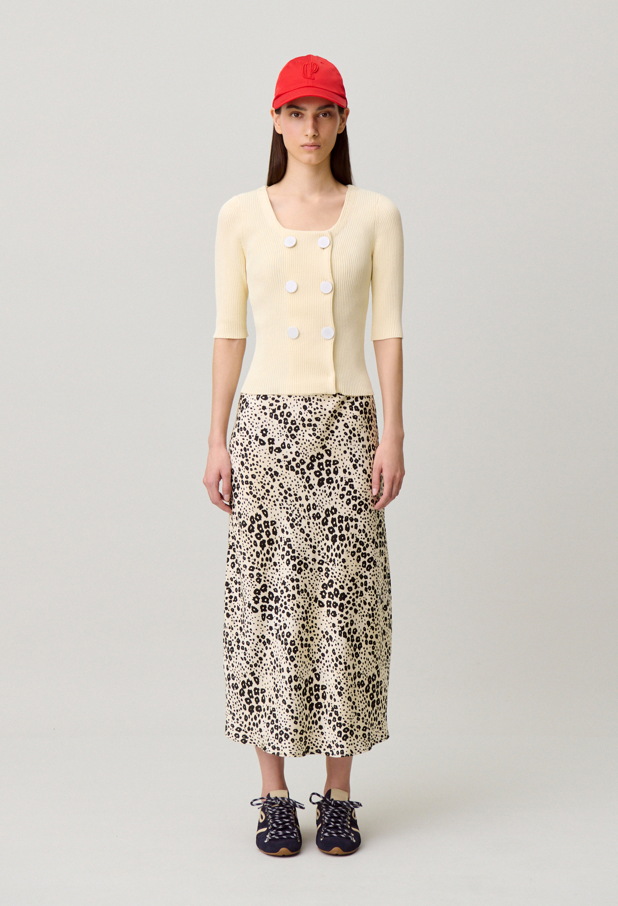 Strickcardigan, Rundhals Damen - Vanille - Claudie Pierlot