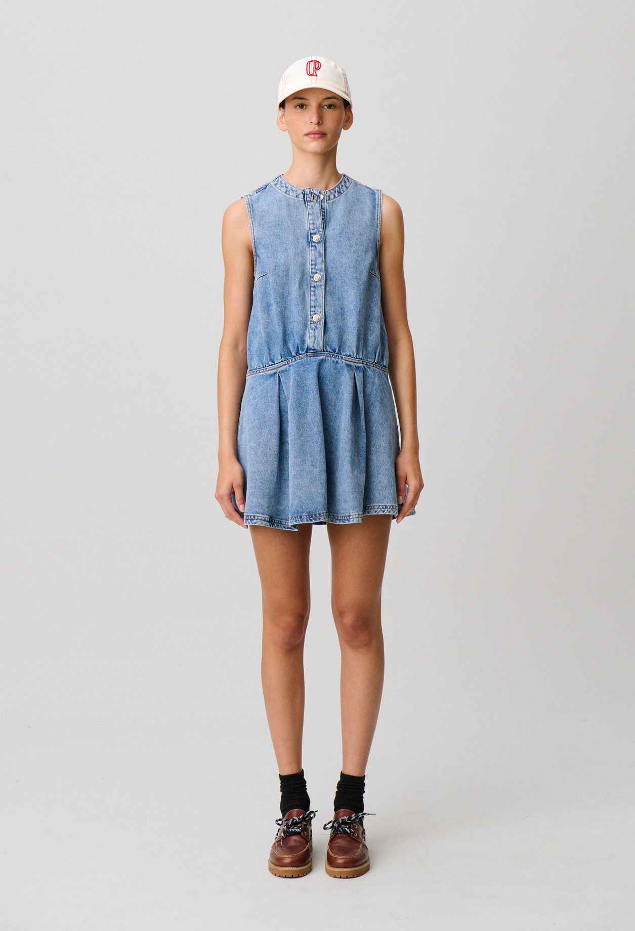 Ausgestelltes Washed-Jeanskleid Damen - Denim-blue - Claudie Pierlot