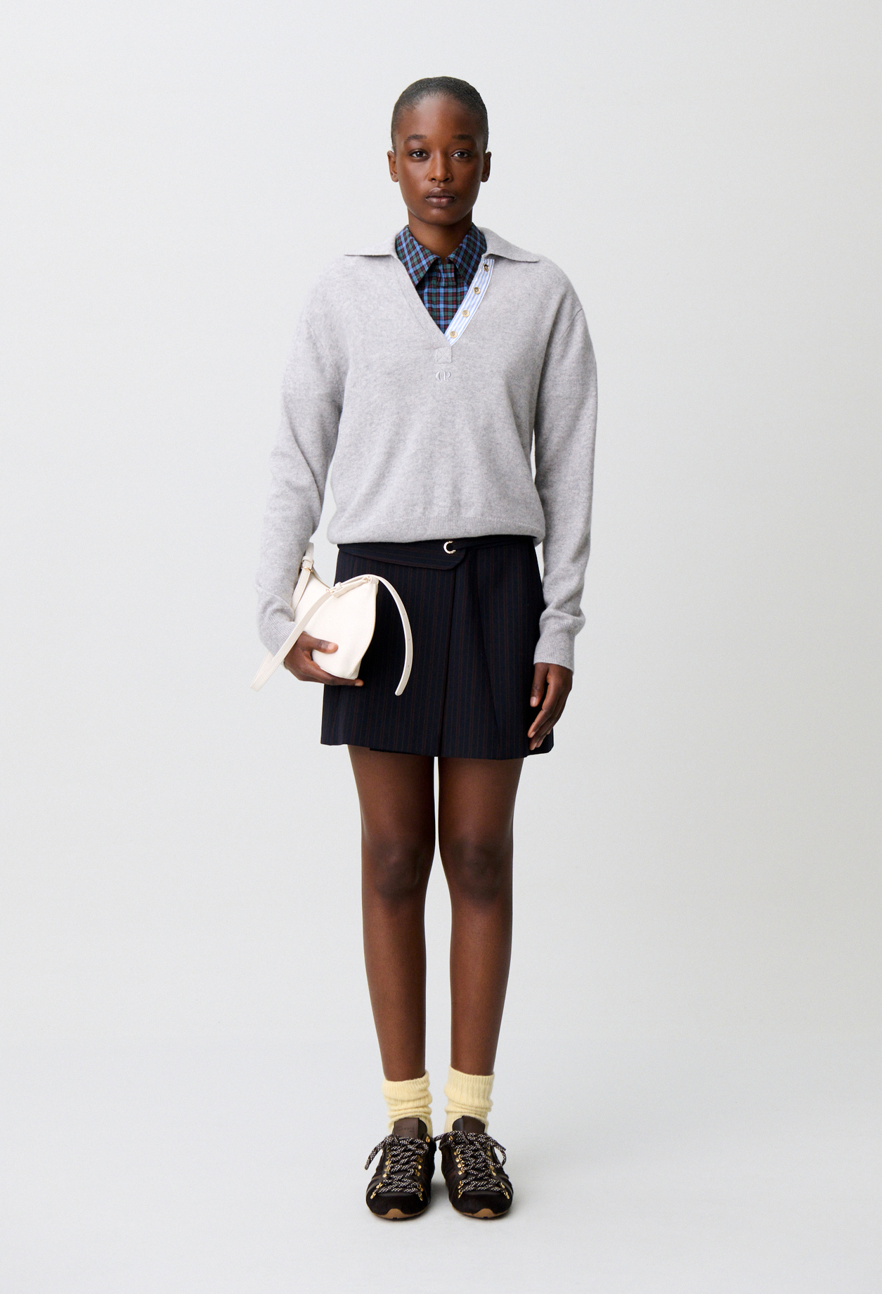 Pullover aus Wolle Damen - Anthrazit - Claudie Pierlot