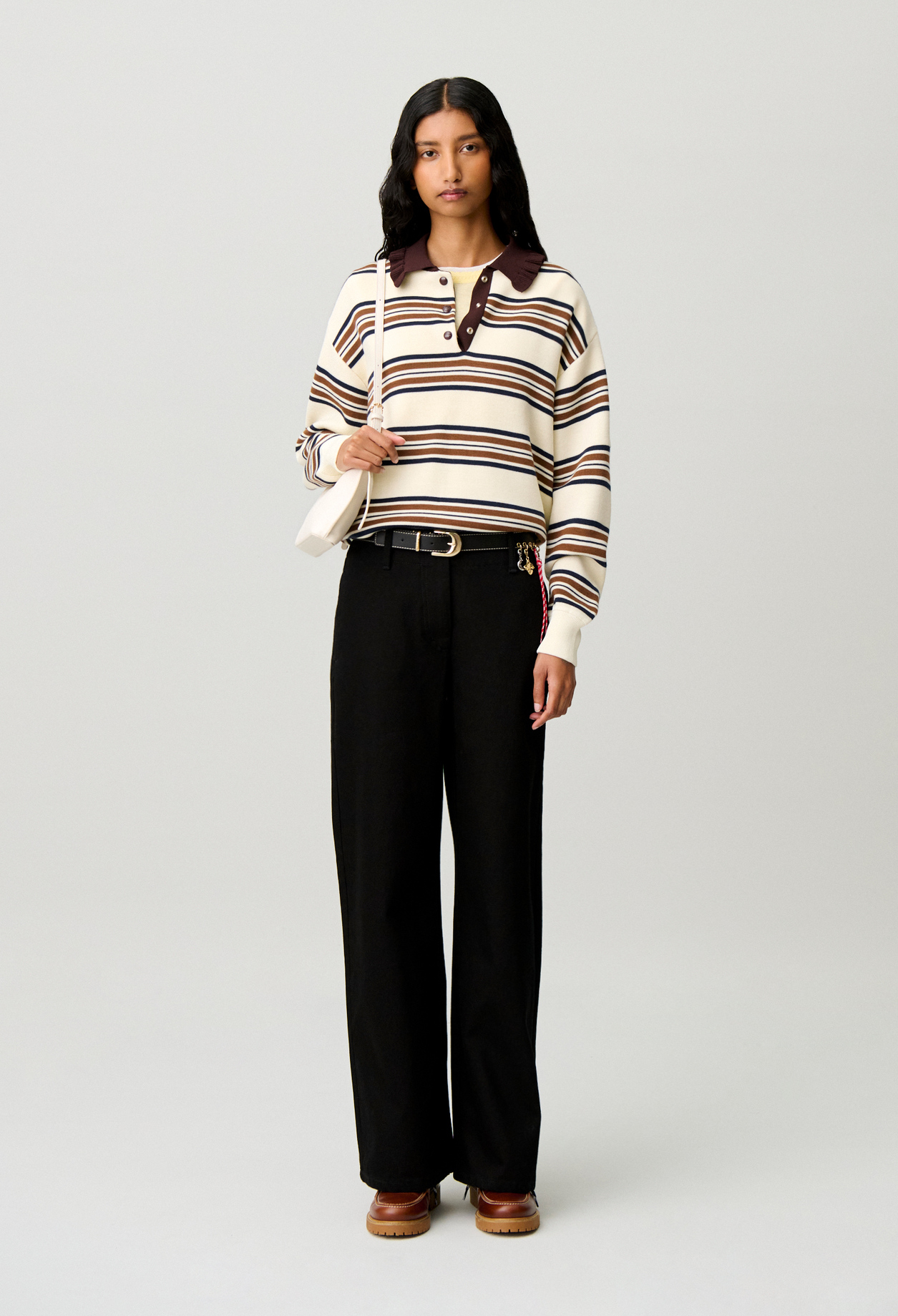 Weite Denim-Jeans Damen - Denim Schwarz - Claudie Pierlot
