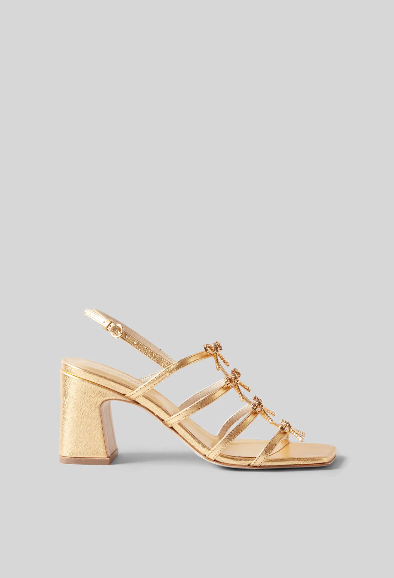 Ledersandalen mit Absatz Damen - Gold - Claudie Pierlot