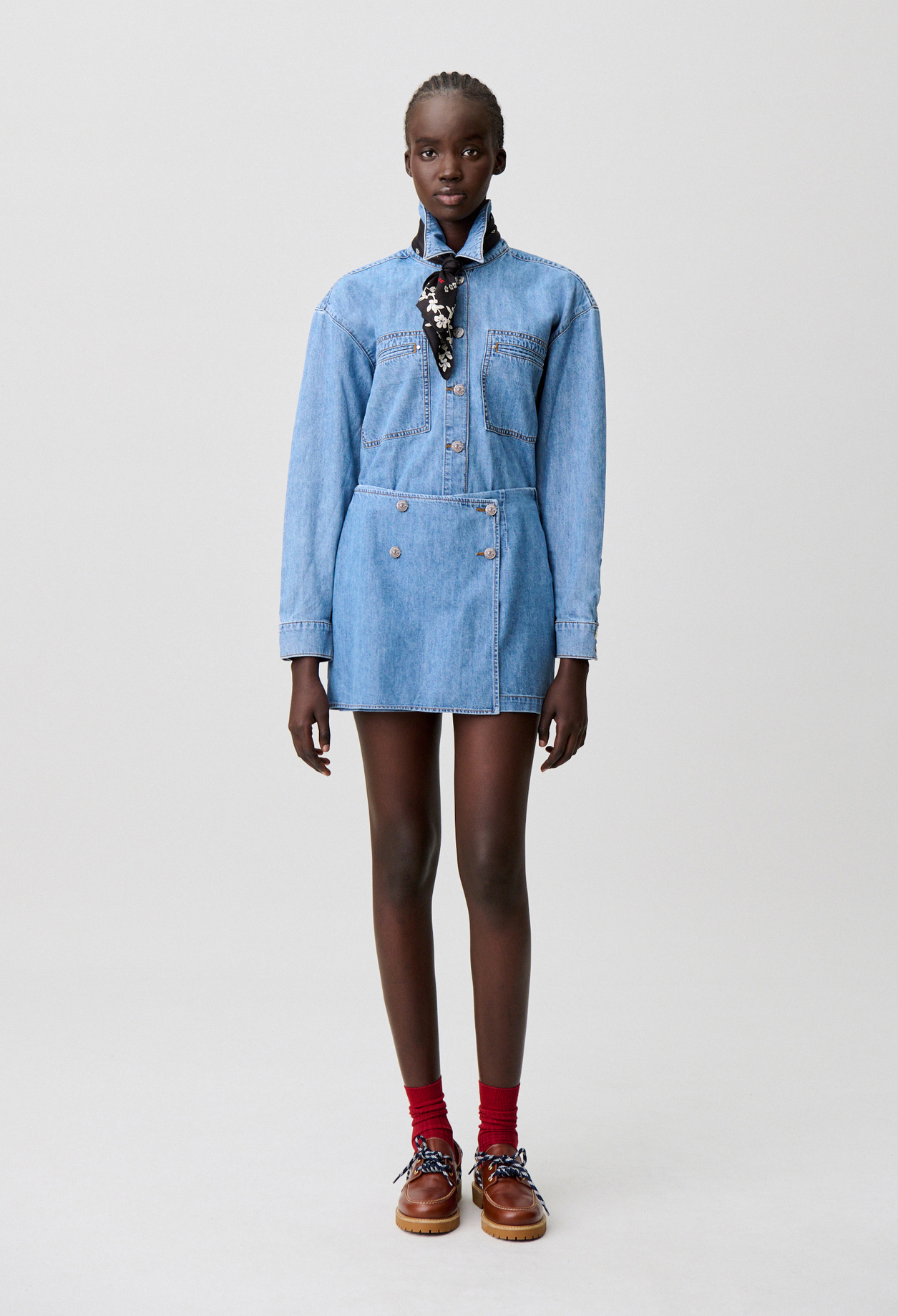 Jeans-Skort Damen - Denim Blau clair - Claudie Pierlot