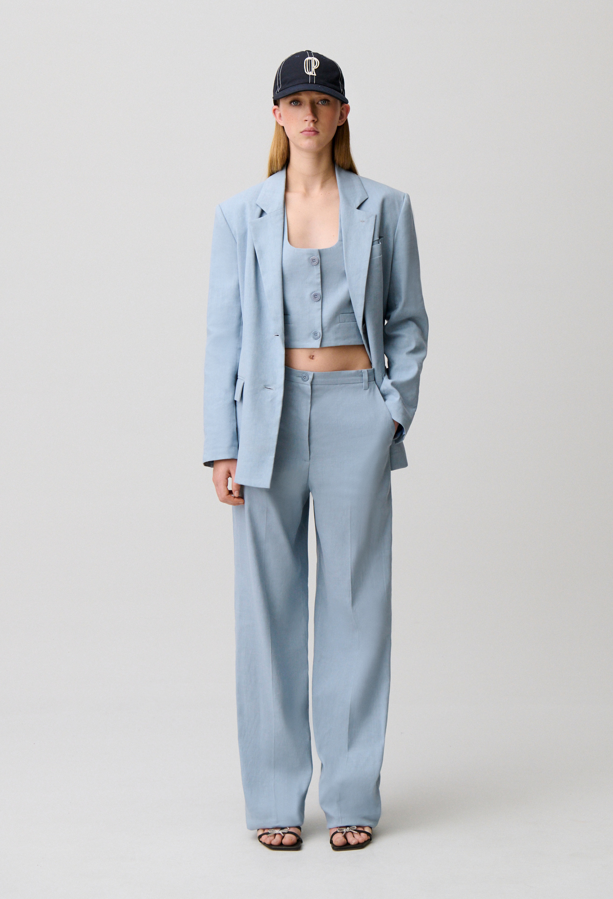 Gerade Hose Damen - Blau Grau - Claudie Pierlot
