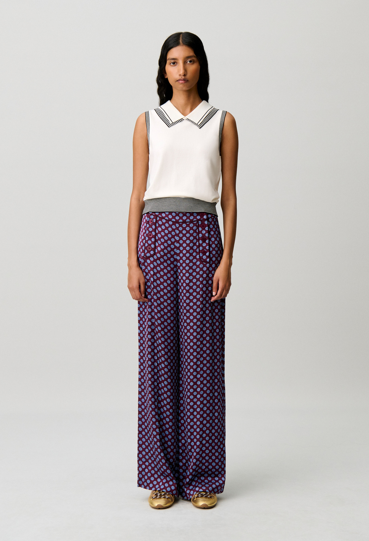 Gestreiftes Stricktop Damen - Cremefarbene - Claudie Pierlot