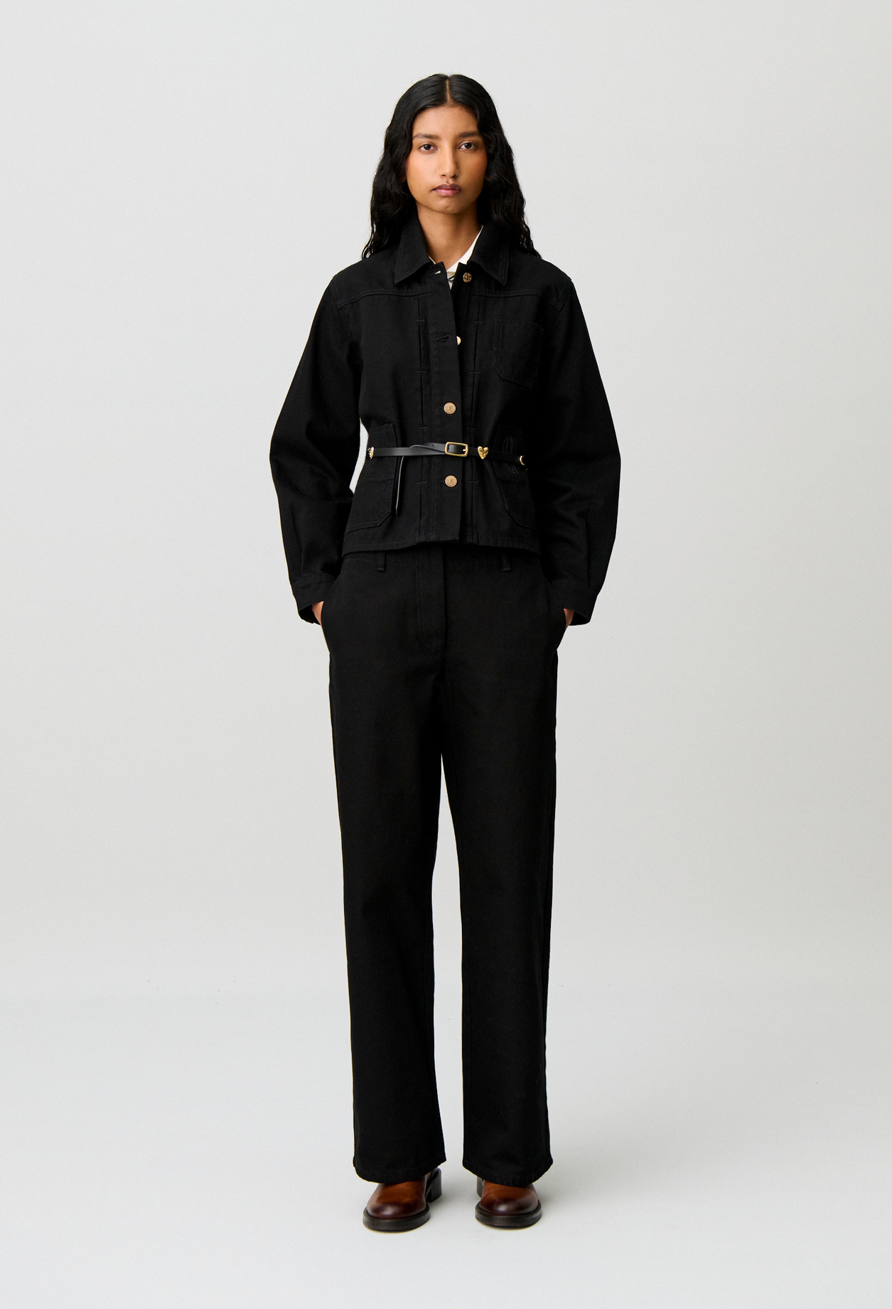 Worker-Jeansjacke Damen - Denim Schwarz - Claudie Pierlot