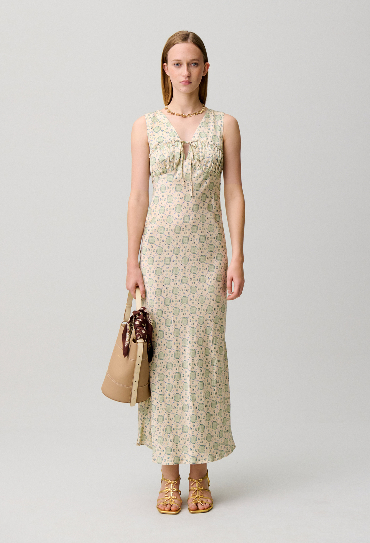 Satinkleid mit Muster Damen - Heller print - Claudie Pierlot