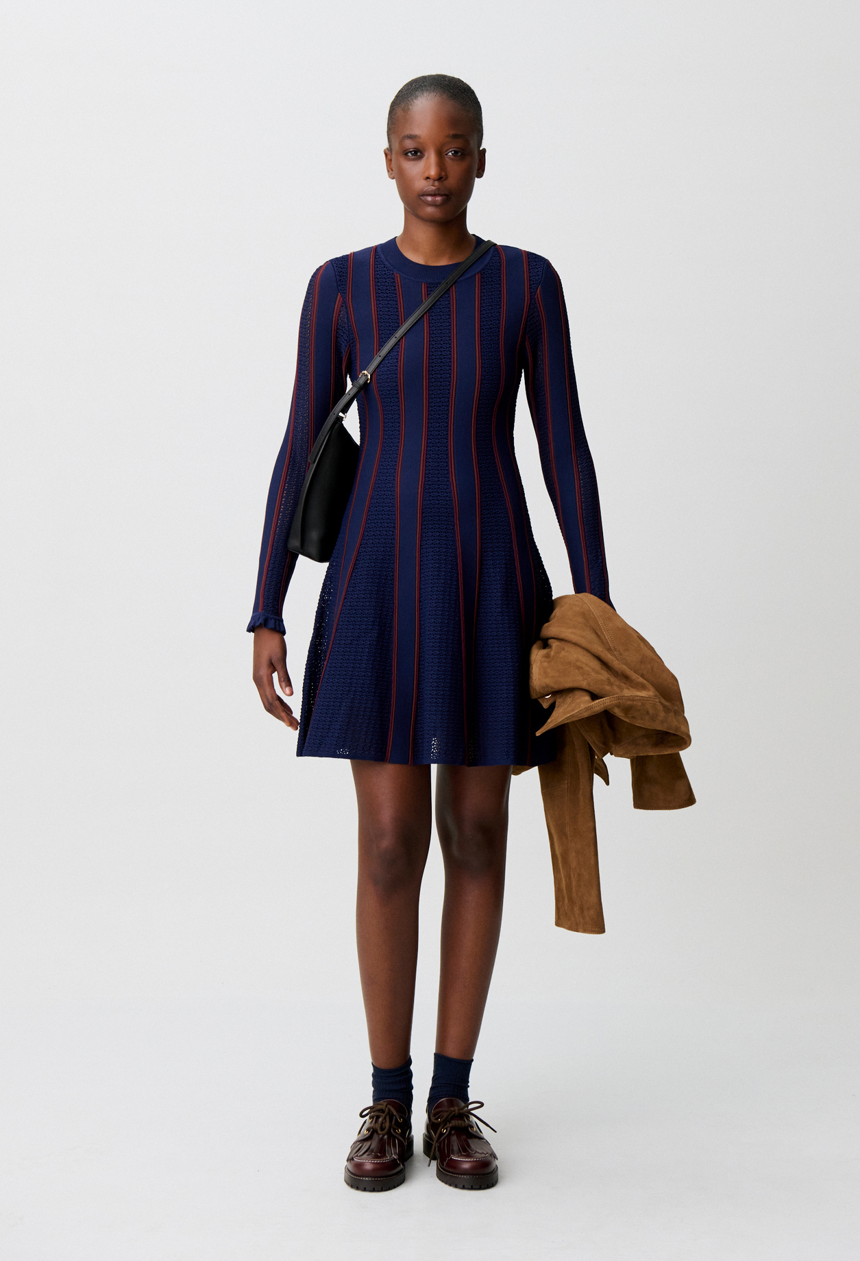 Kurzes Skater-Strickkleid Damen - Mehrfarbig - Claudie Pierlot