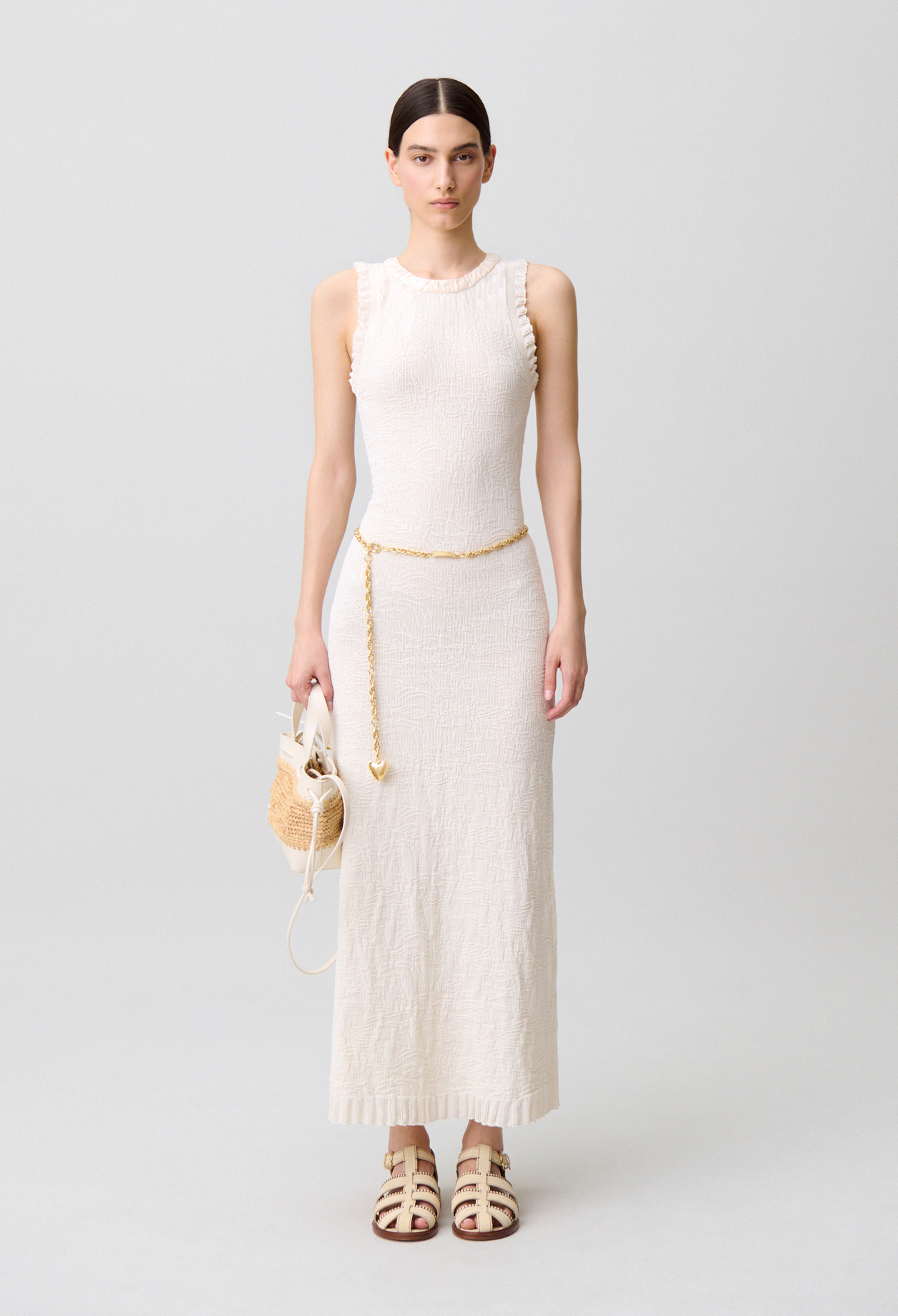 Langes Strickkleid Damen - Cremefarbene - Claudie Pierlot