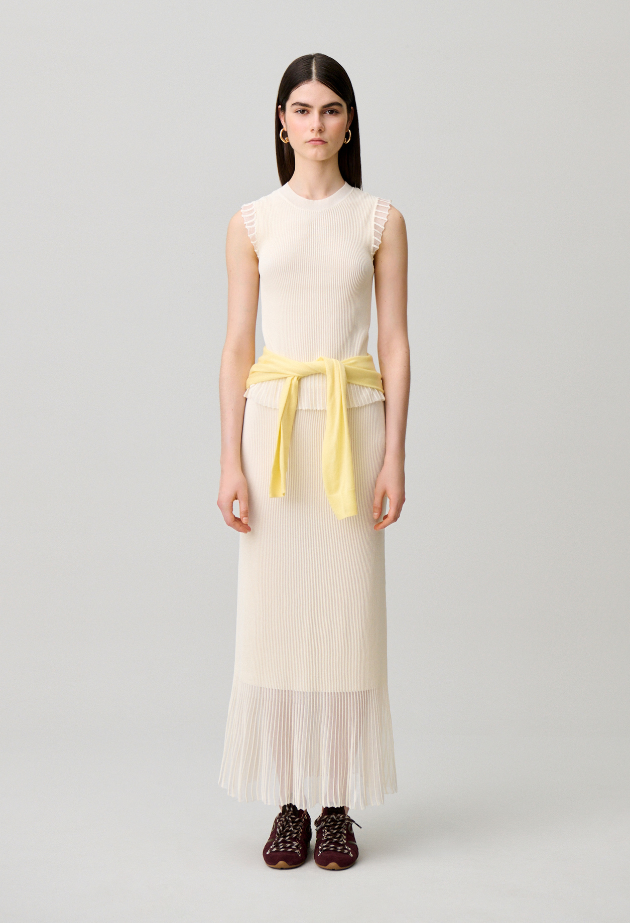 Langer Strickrock Damen - Cremefarbene - Claudie Pierlot
