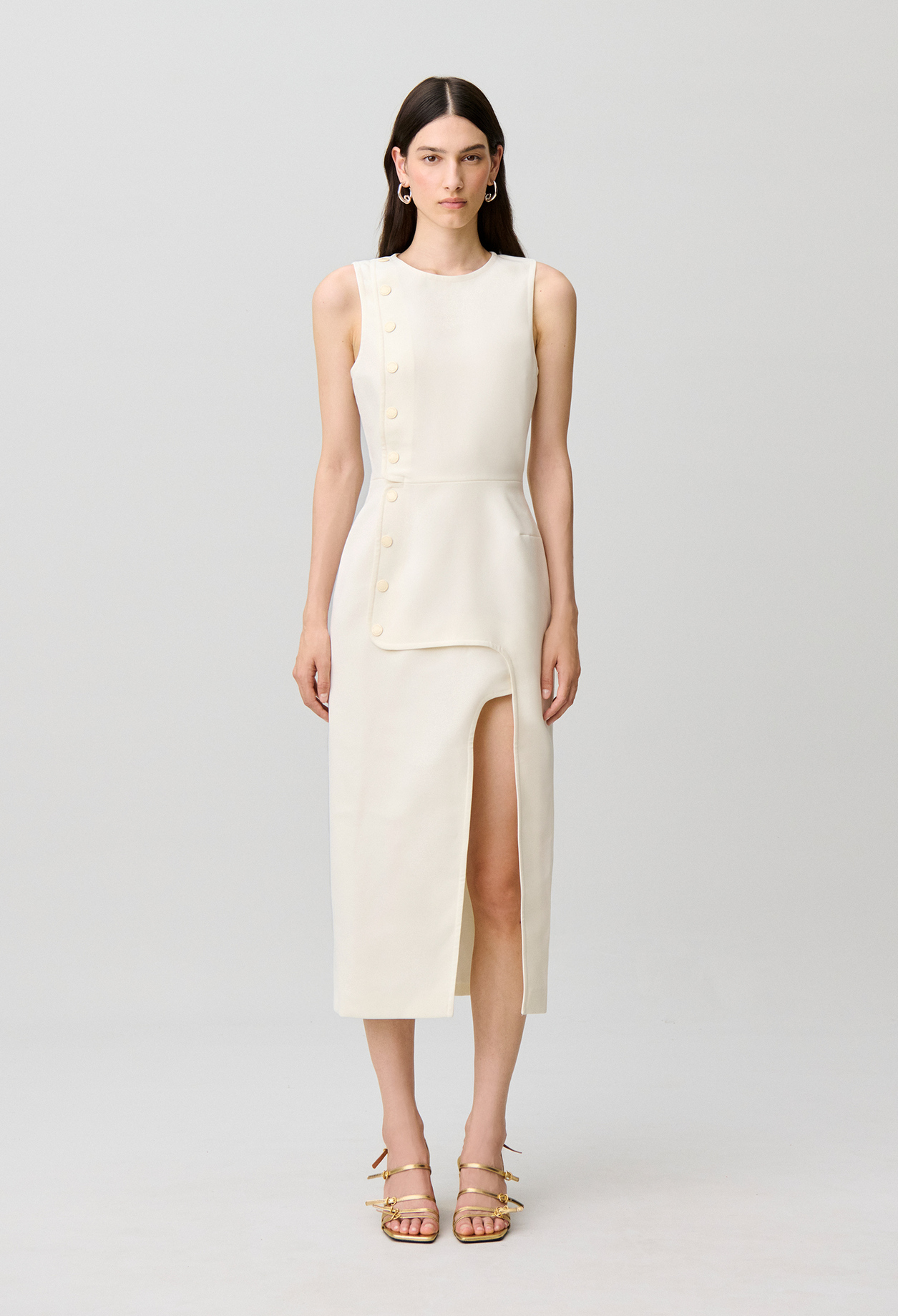 Ärmelloses langes Kleid Damen - Cremefarbene - Claudie Pierlot