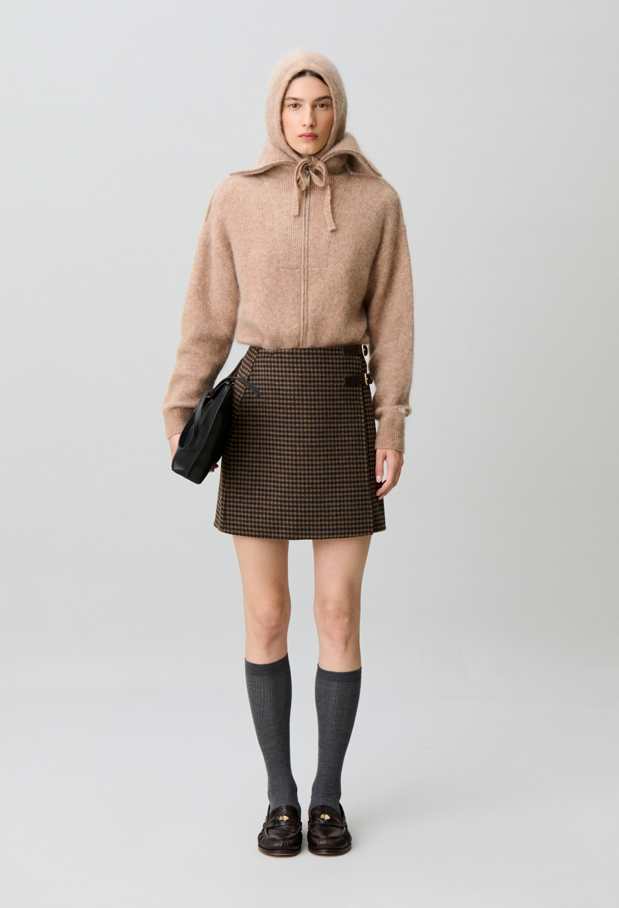 Karierter Wickelrock Damen - Zweifarbig - Claudie Pierlot