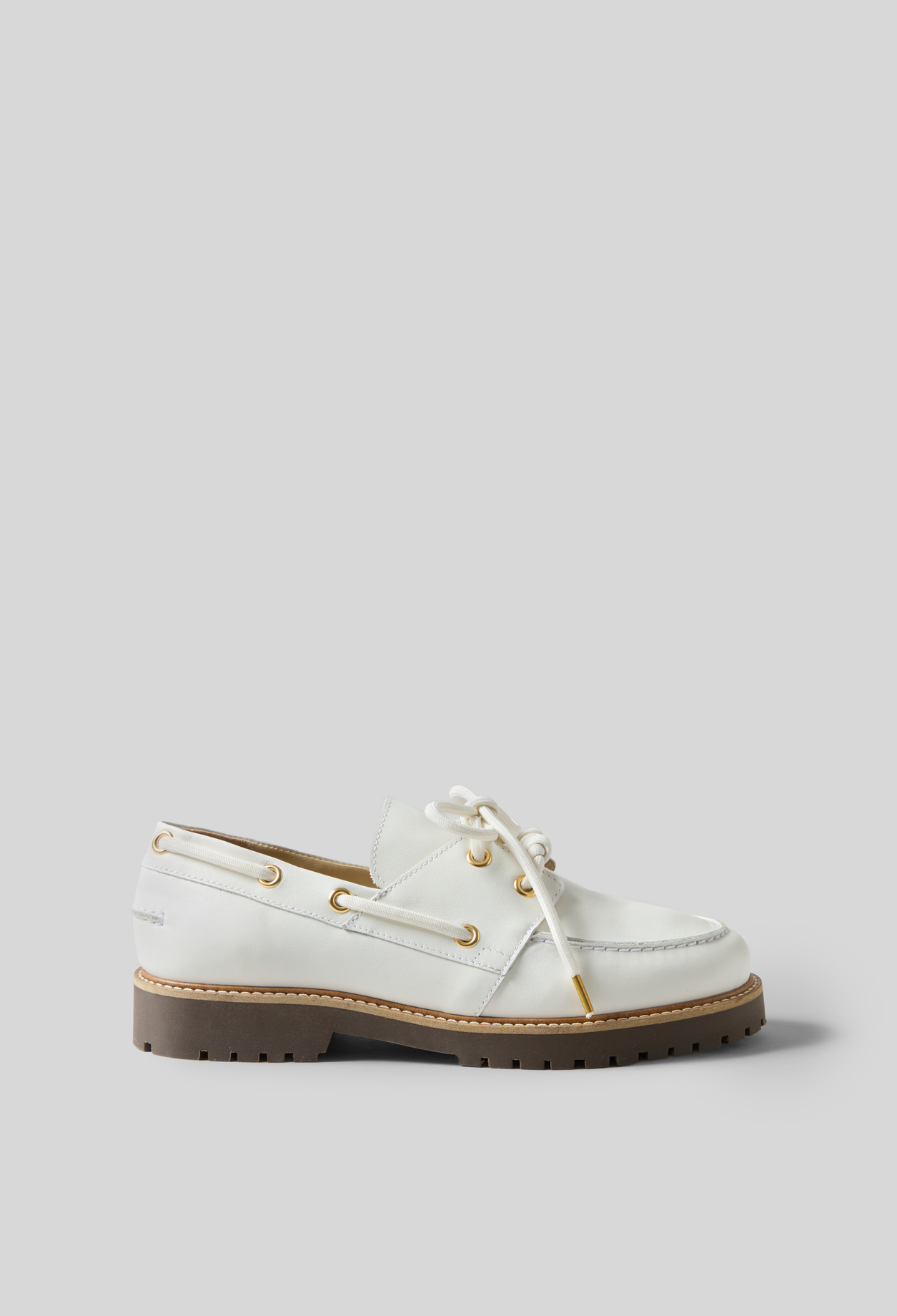 Bootsschuhe aus Leder Damen - Cremefarbene - Claudie Pierlot