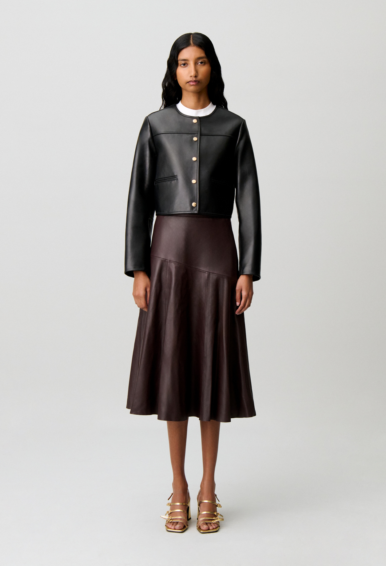 Lederjacke Damen - Schwarz - Claudie Pierlot