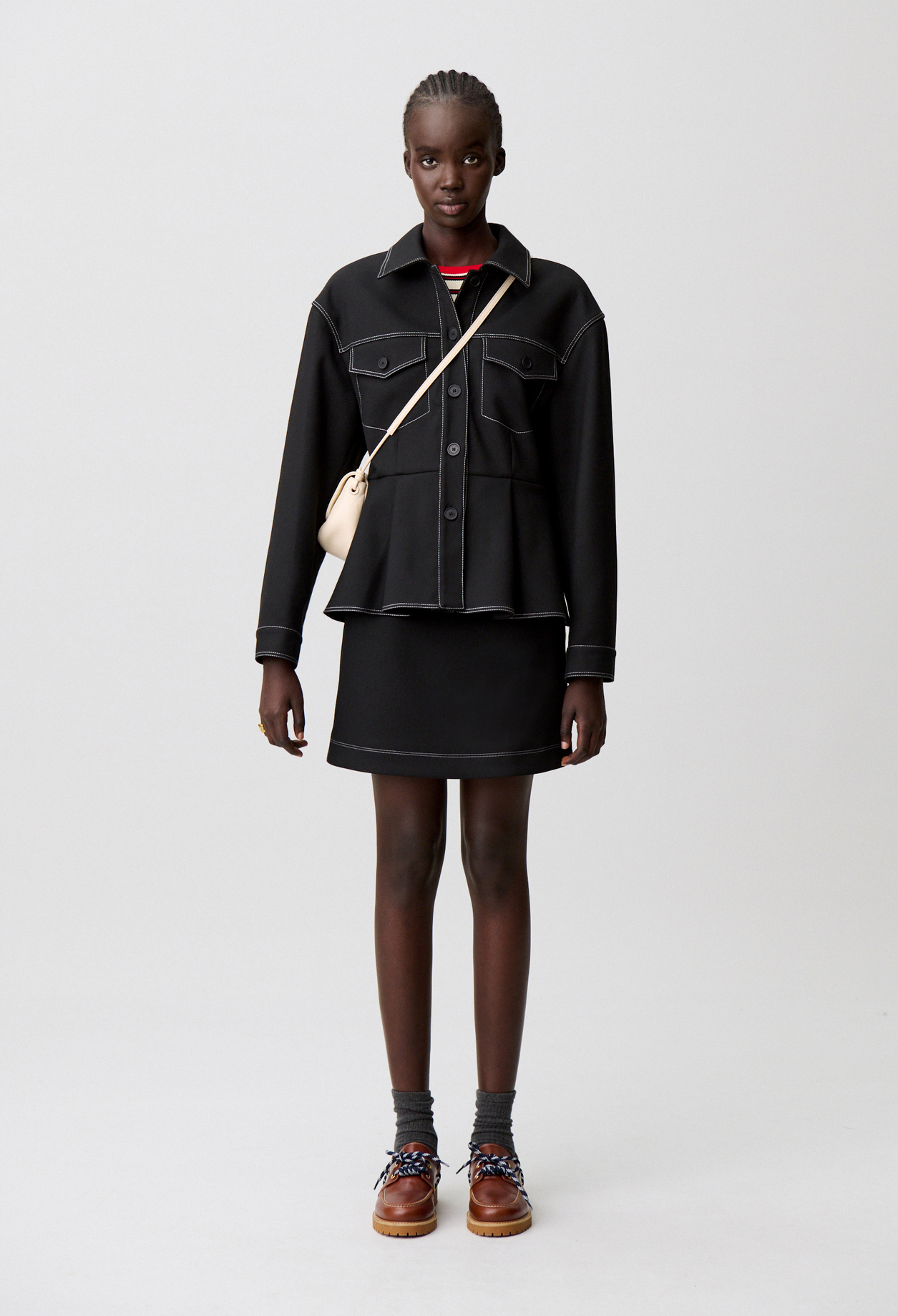 Taillierte Schößchenjacke Damen - Schwarz - Claudie Pierlot