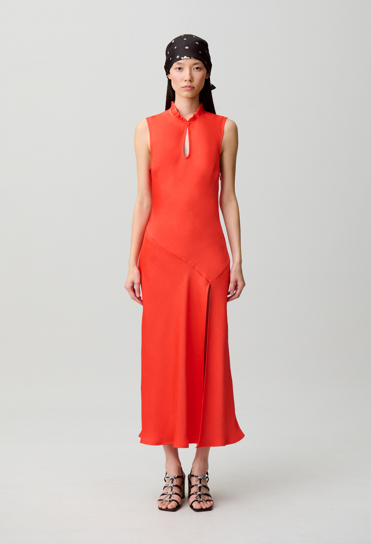 Fließendes Midi-Kleid Damen - Tangerine - Claudie Pierlot